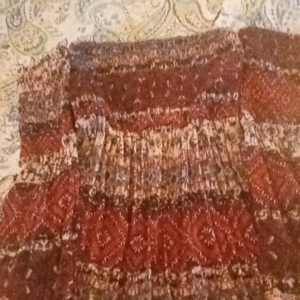 A cotton bohemian detached sleeve mini dress